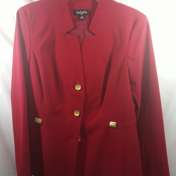 ISABELLA PANTS SUITE WOMEN RED $79 VALUE - Picture 1 of 5